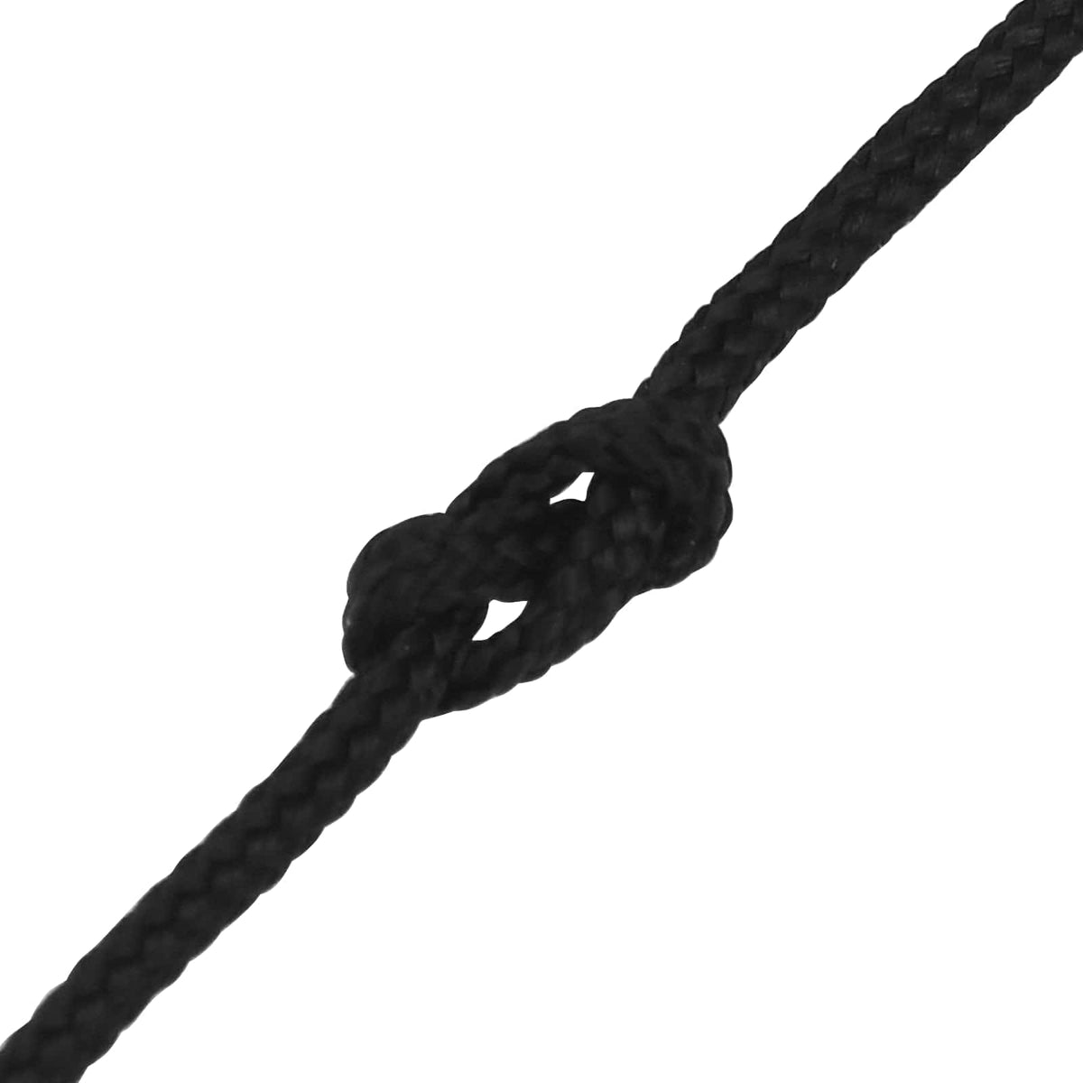 vidaXL Multipurpose Utility Rope 3 mm 500 m Black PP 67.5 kg Max Load 4