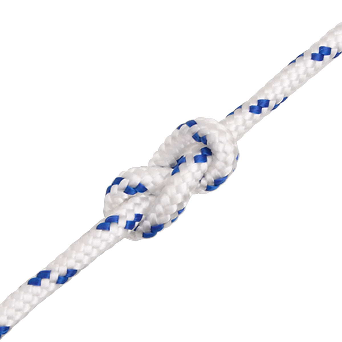 Multipurpose Utility Rope PP Length 250 m White and Blue 6 mm