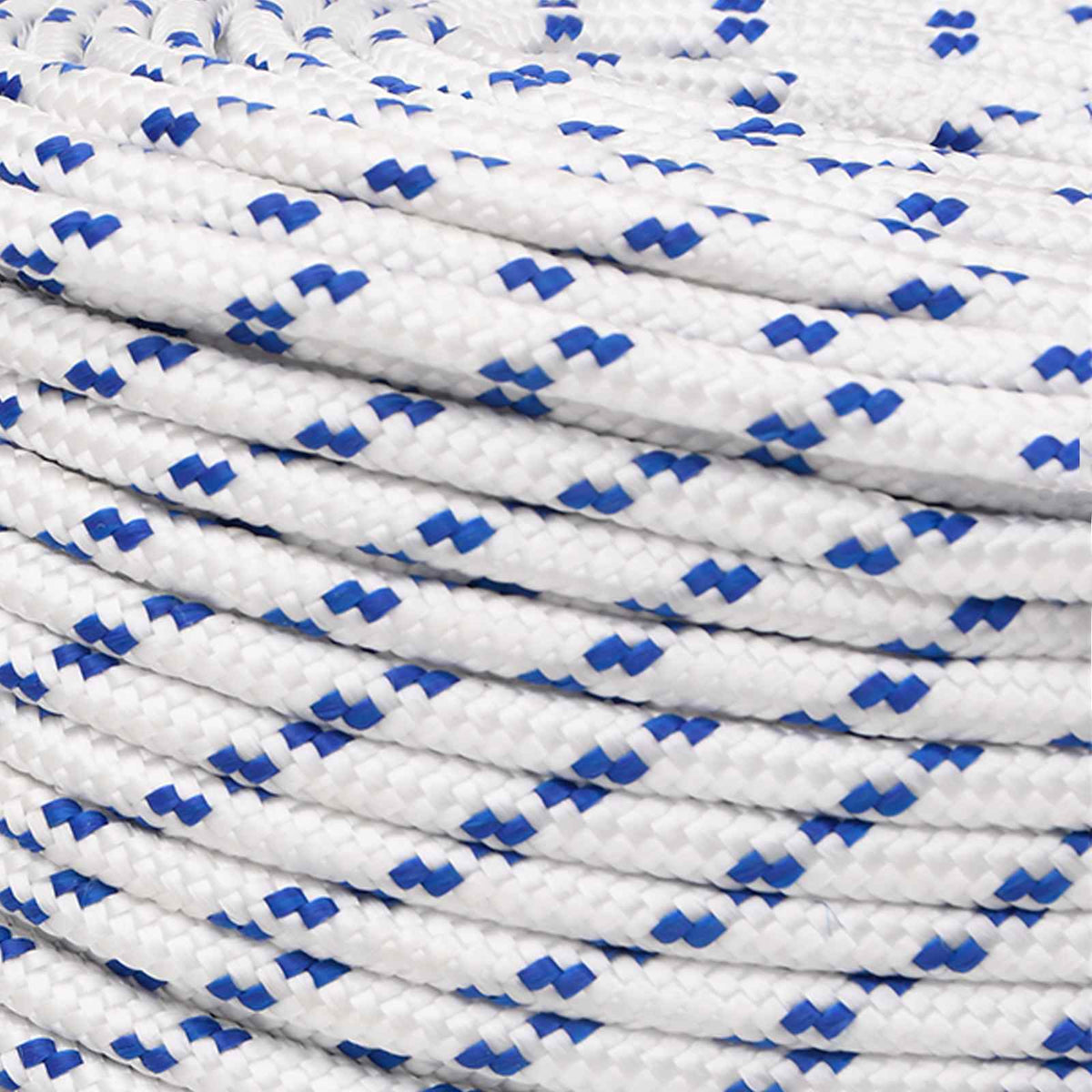 Multipurpose Utility Rope PP Length 250 m White and Blue 6 mm