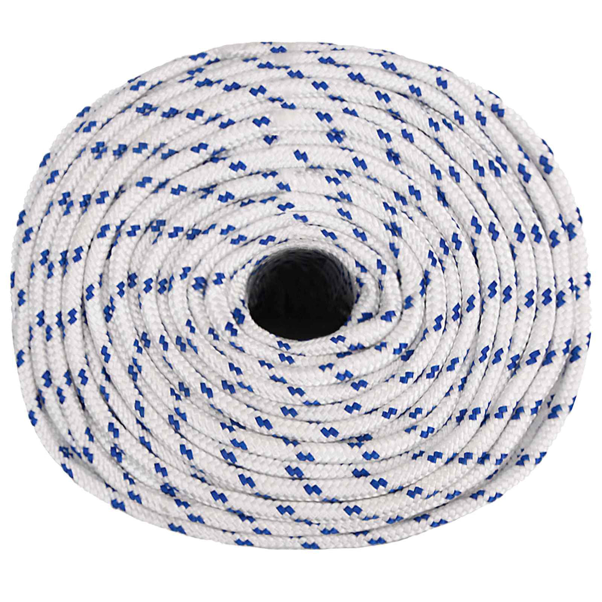 Multipurpose Utility Rope PP Length 250 m White and Blue 6 mm