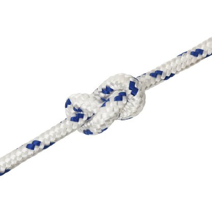 Multipurpose Utility Rope PP Length 100 m White and Blue 12 mm
