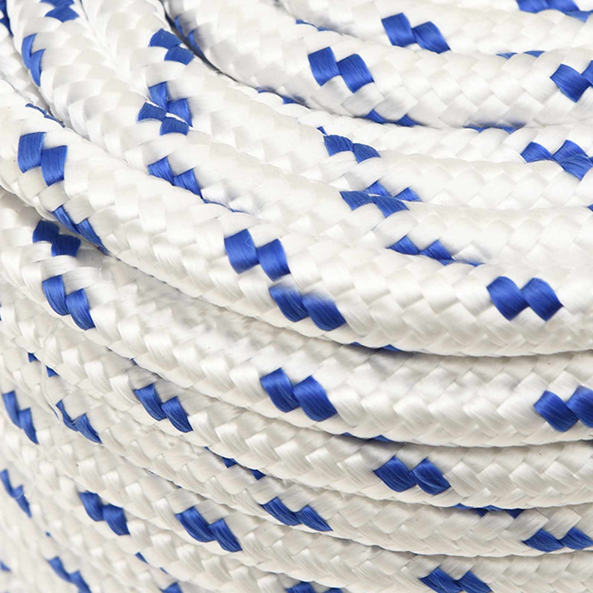 Multipurpose Utility Rope PP Length 100 m White and Blue 12 mm