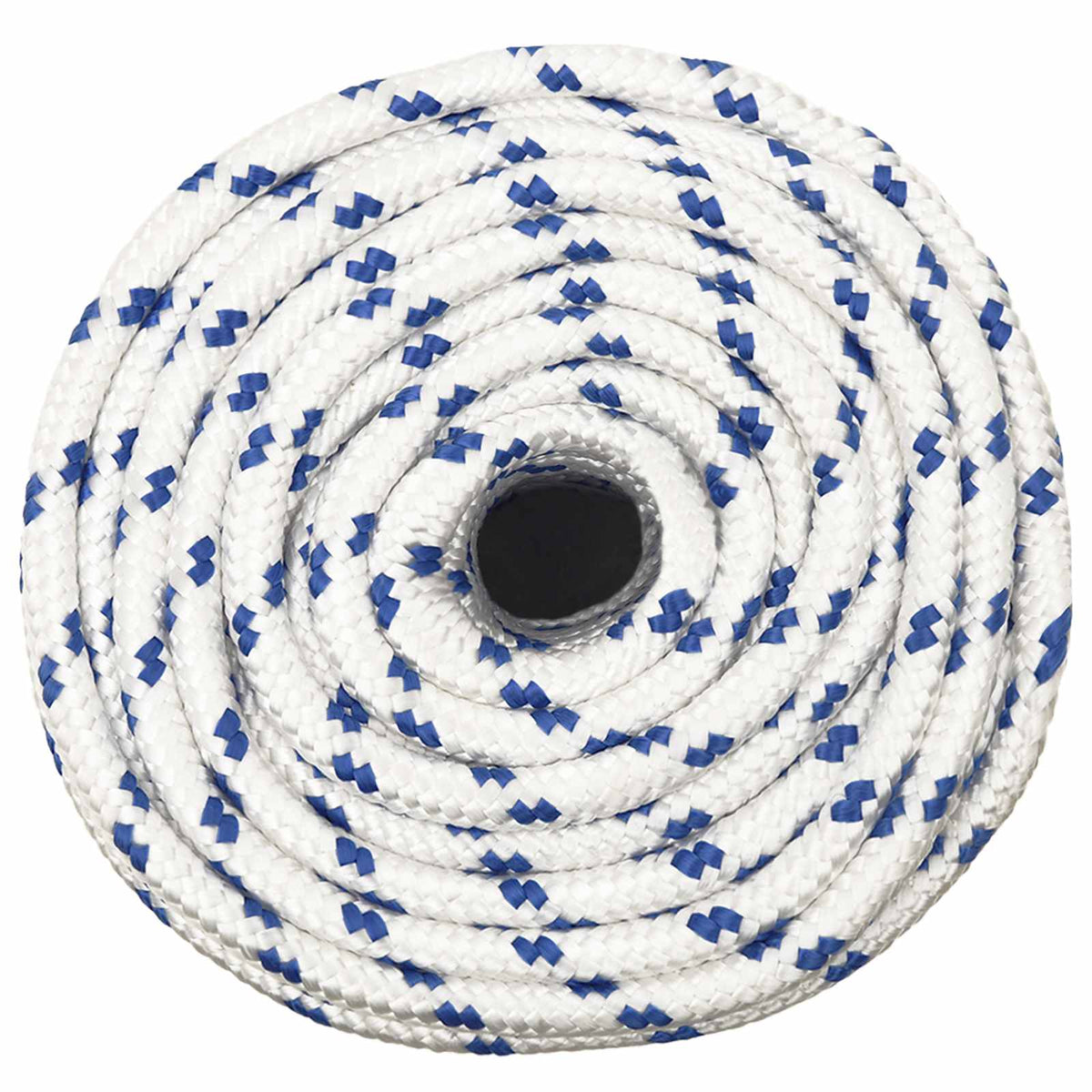 Multipurpose Utility Rope PP Length 100 m White and Blue 12 mm