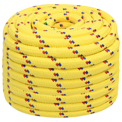 Multipurpose Utility Rope PP 930 kg Max Load Length 50 m Yellow 20 mm