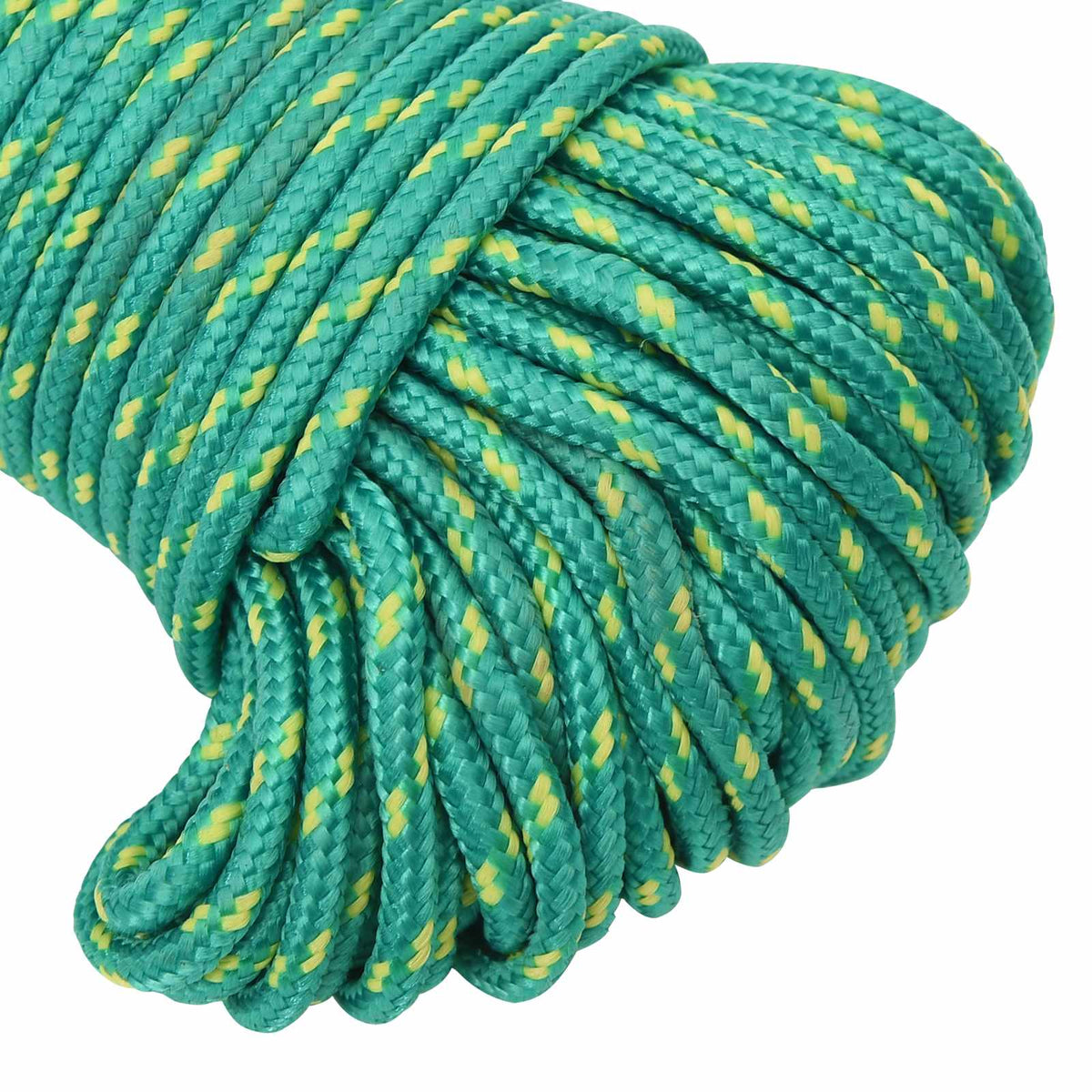 Multipurpose Utility Rope PP 150 kg Max Load Length 500 m 5 mm Green