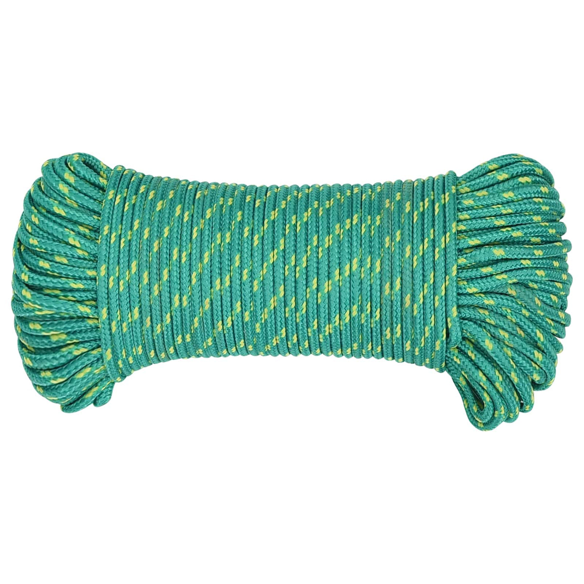 Multipurpose Utility Rope PP 150 kg Max Load Length 500 m 5 mm Green
