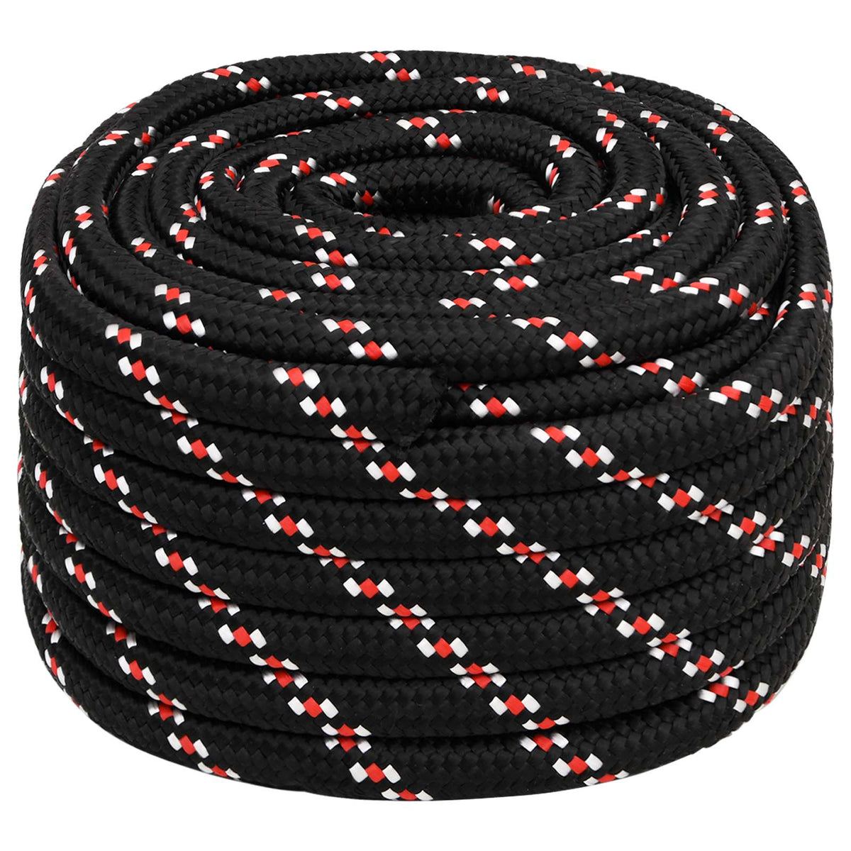 vidaXL Multipurpose Utility Rope 20 mm 50 m Black and Red PP 2