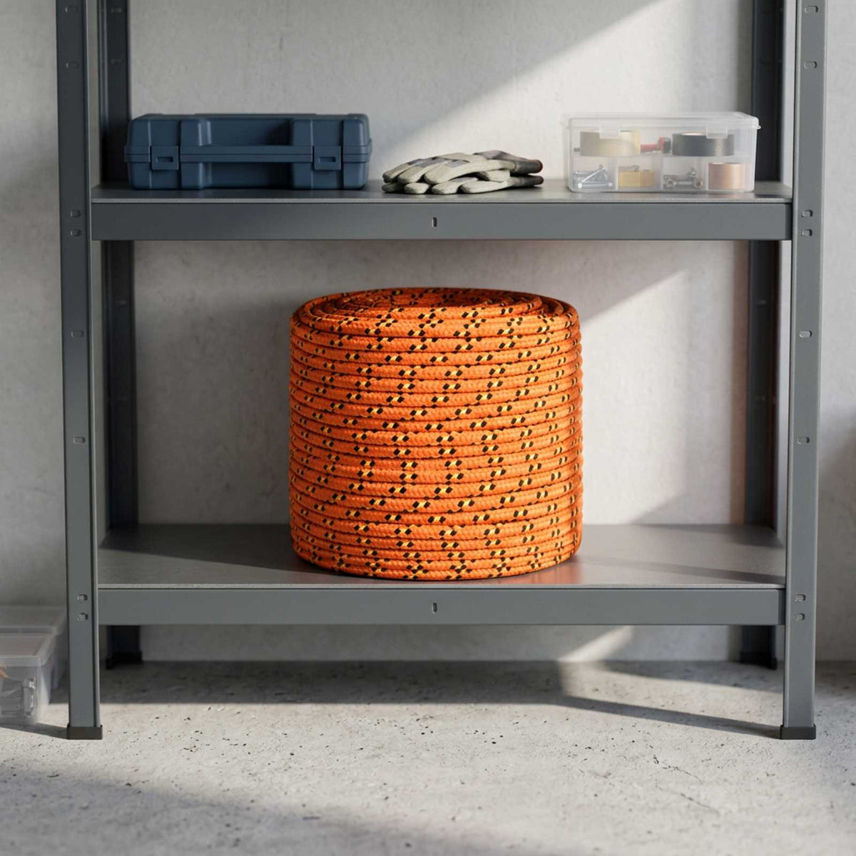 Multipurpose Utility Rope PP 240 kg Max Load Length 500 m 6 mm Orange