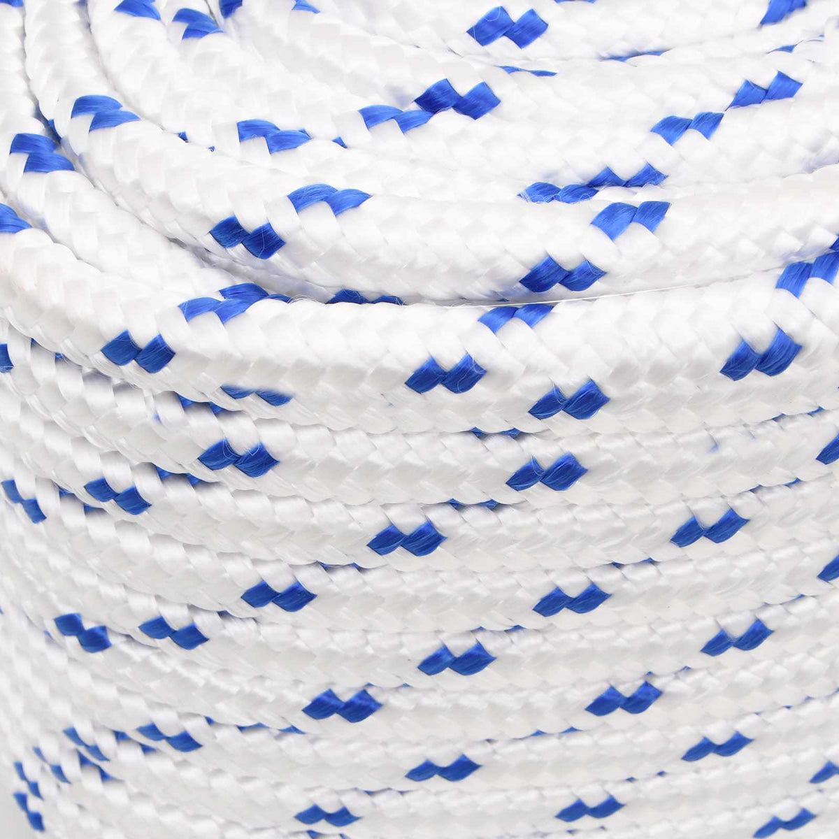 Multipurpose Utility Rope PP Length 25 m White and Blue 20 mm