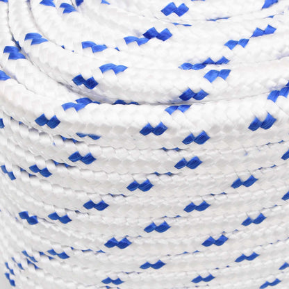 Multipurpose Utility Rope PP Length 25 m White and Blue 20 mm