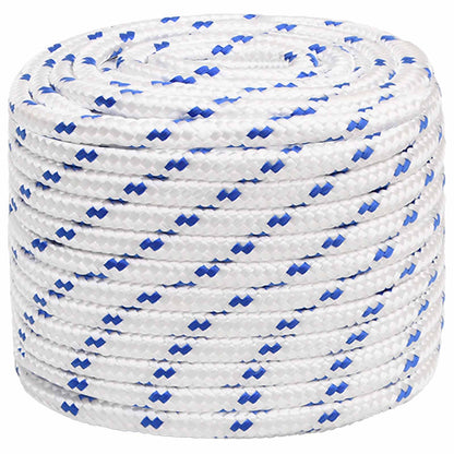 Multipurpose Utility Rope PP Length 25 m White and Blue 20 mm