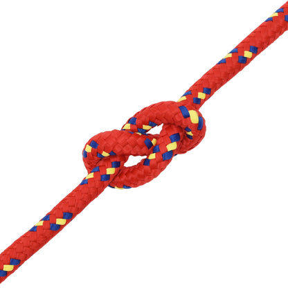 Multipurpose Utility Rope PP 27 kg Max Load Length 100 m Red 12 mm
