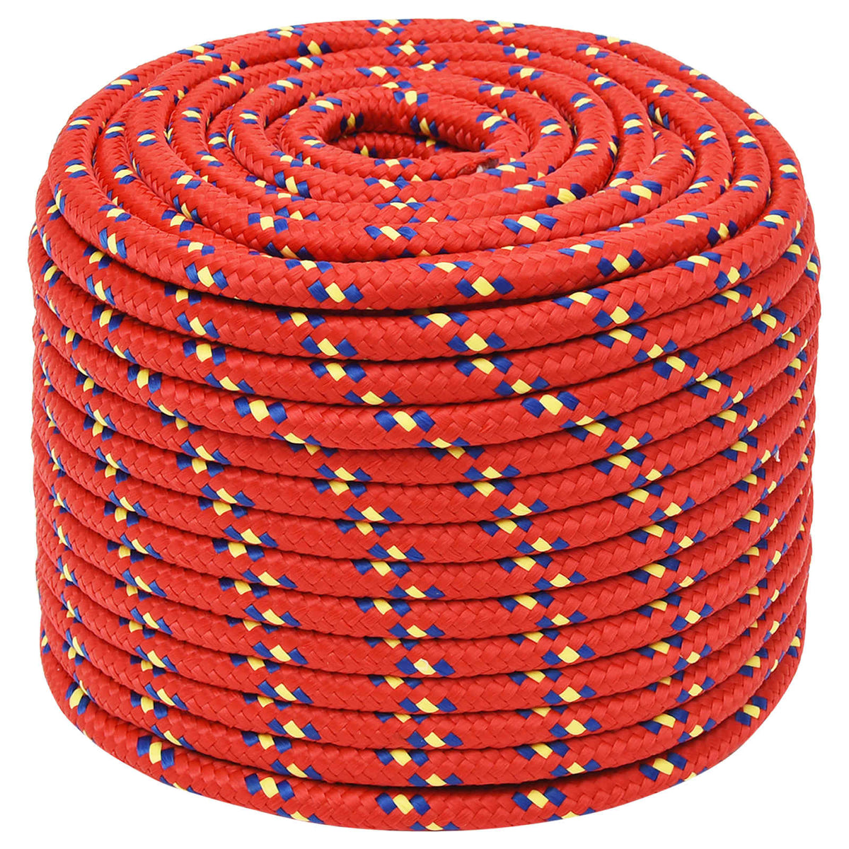 Multipurpose Utility Rope PP 27 kg Max Load Length 100 m Red 12 mm