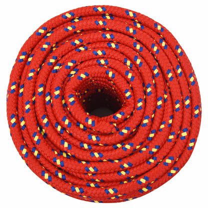 Multipurpose Utility Rope PP 27 kg Max Load Length 100 m Red 12 mm