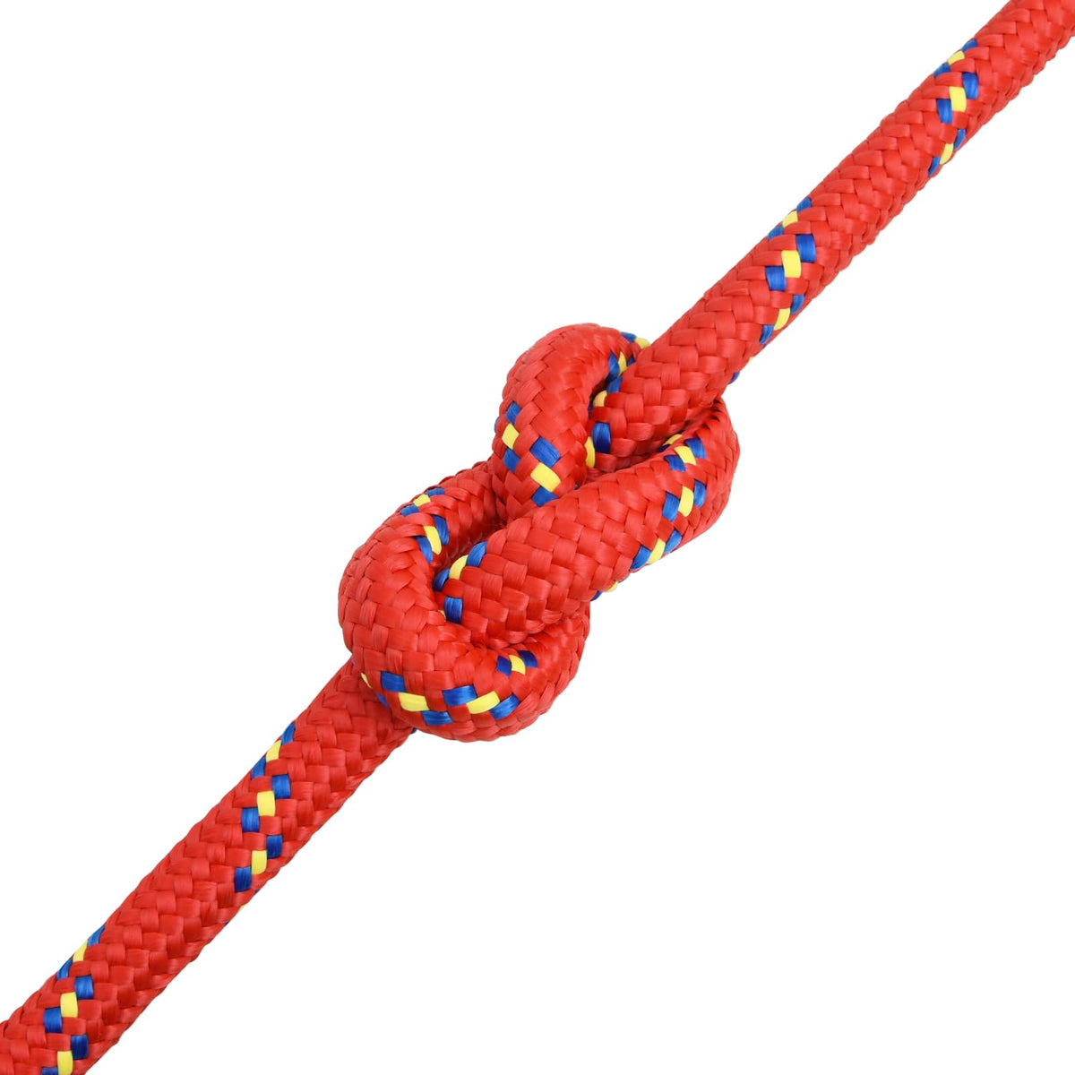 Multipurpose Utility Rope PP 27 kg Max Load Length 25 m Red 20 mm