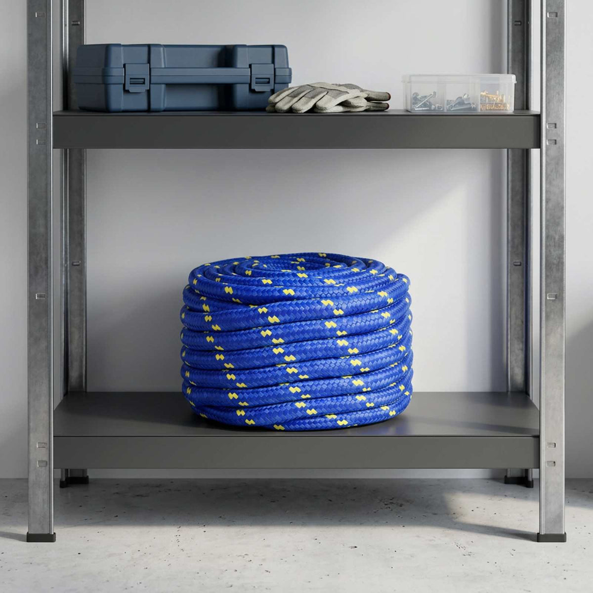 Multipurpose Utility Rope PP 27 kg Max Load Length 25 m Blue 20 mm