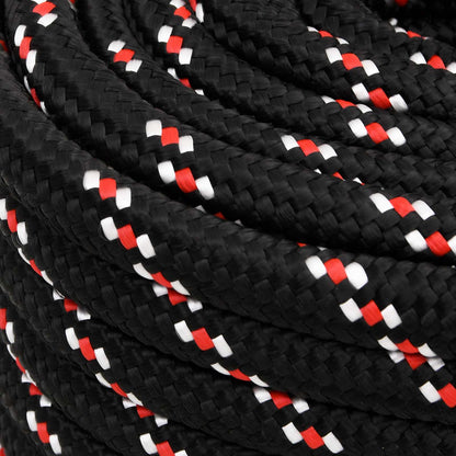 Multipurpose Utility Rope PP Length 25 m Black and Red 20 mm