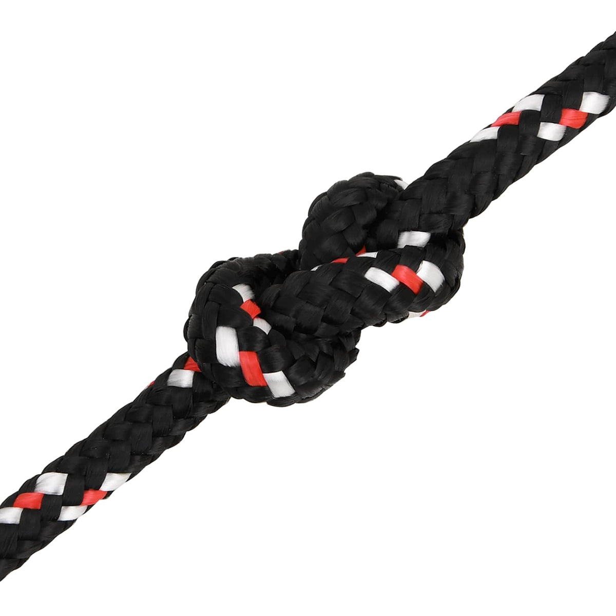 Multipurpose Utility Rope PP Length 25 m Black and Red 20 mm