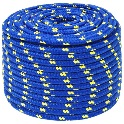 Multipurpose Utility Rope PP 27 kg Max Load Length 100 m Blue 14 mm