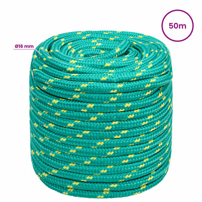 Multipurpose Utility Rope PP 240 kg Max Load Length 50 m Green 16 mm