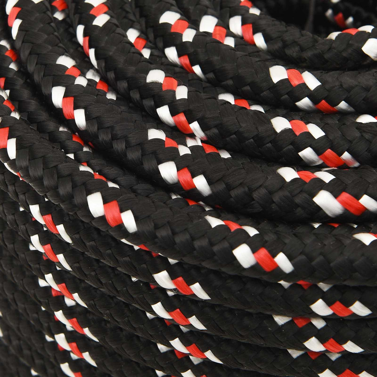 Multipurpose Utility Rope PP Length 100 m Black and Red 12 mm