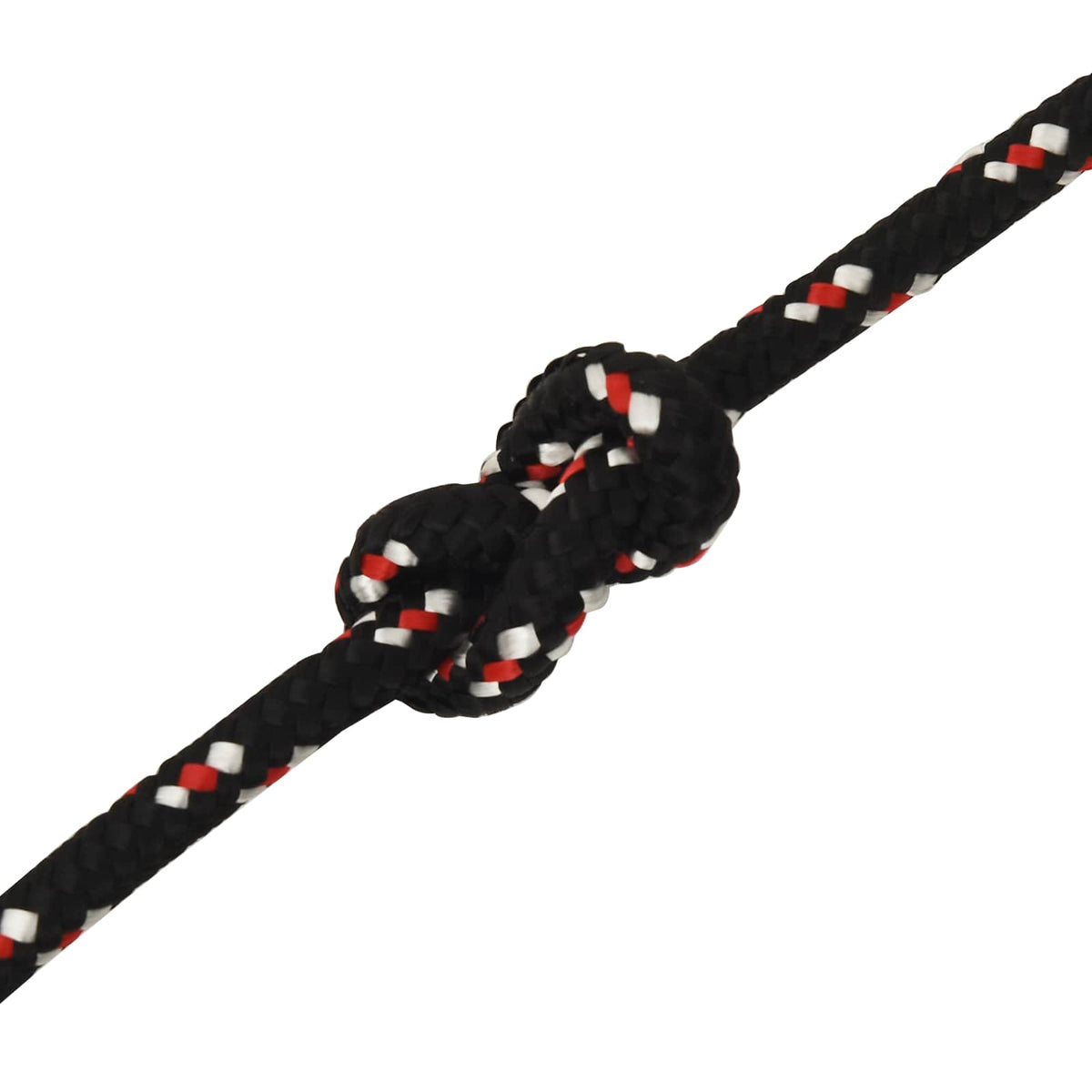Multipurpose Utility Rope PP Length 100 m Black and Red 12 mm