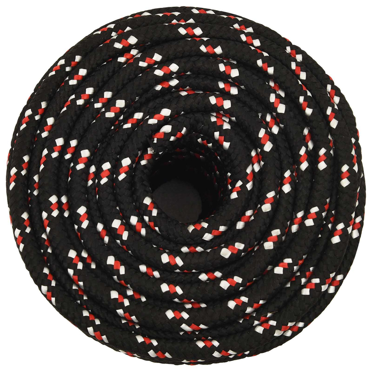 Multipurpose Utility Rope PP Length 100 m Black and Red 12 mm