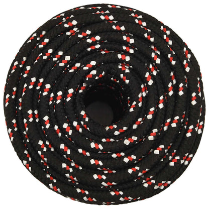 Multipurpose Utility Rope PP Length 100 m Black and Red 12 mm