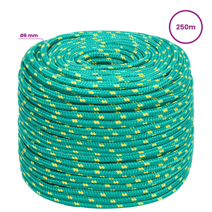Multipurpose Utility Rope PP 27 kg Max Load Length 250 m Green 6 mm