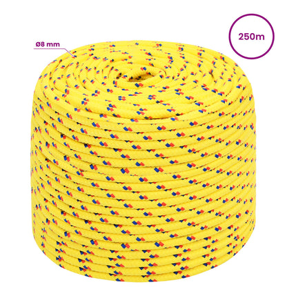 Multipurpose Utility Rope PP Length 250 m Yellow 8 mm