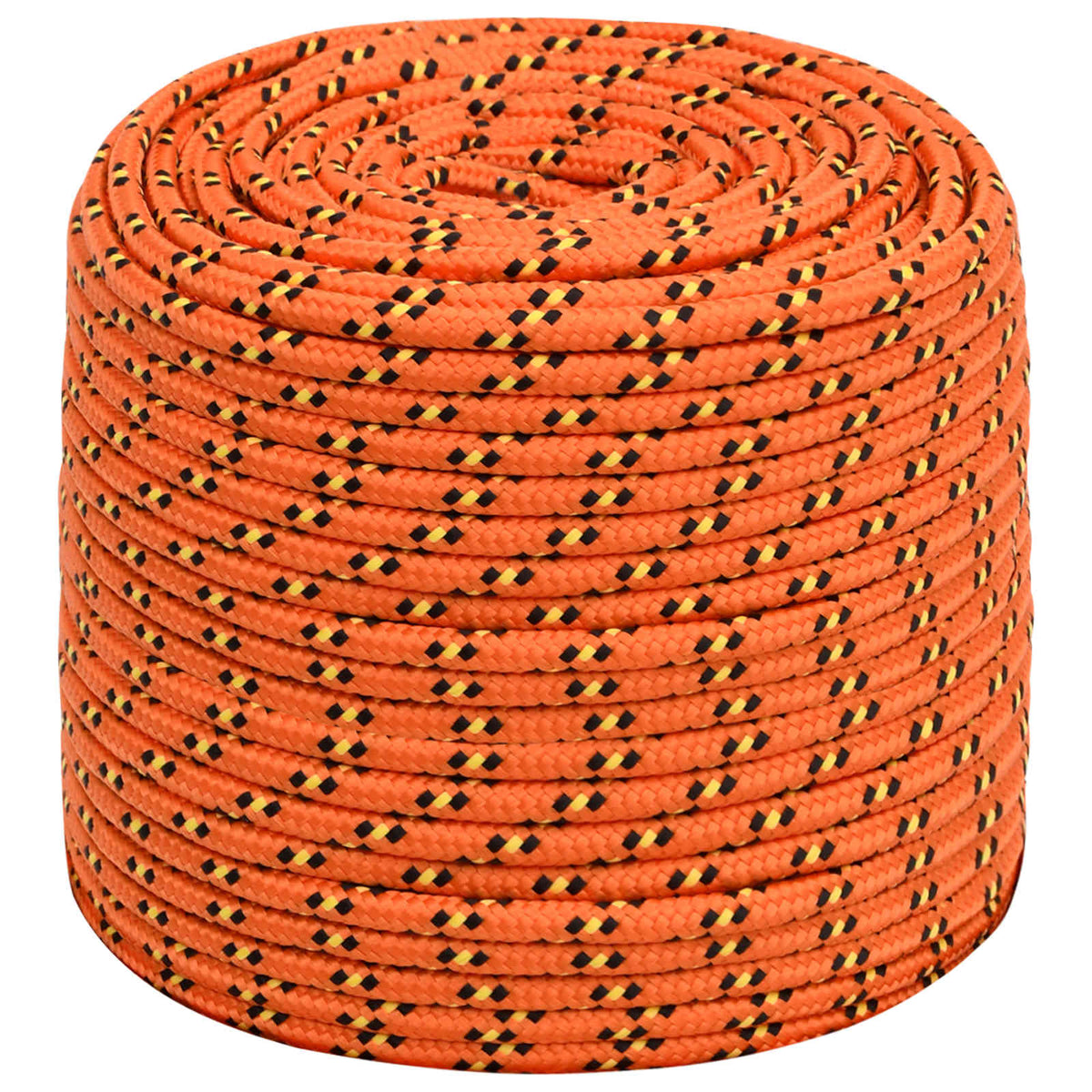 Multipurpose Utility Rope PP 420 kg Max Load Length 500 m 8 mm Orange