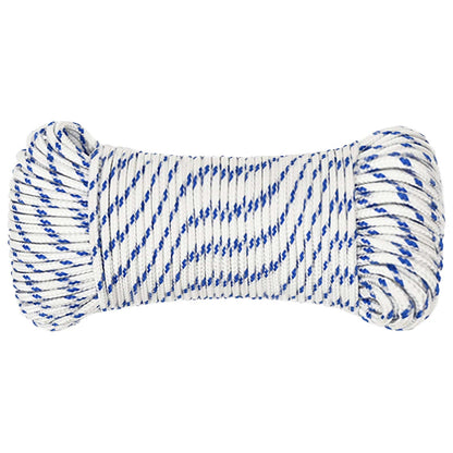Multipurpose Utility Rope PP 105 kg Max Load Length 500 m 4 mm White and blue