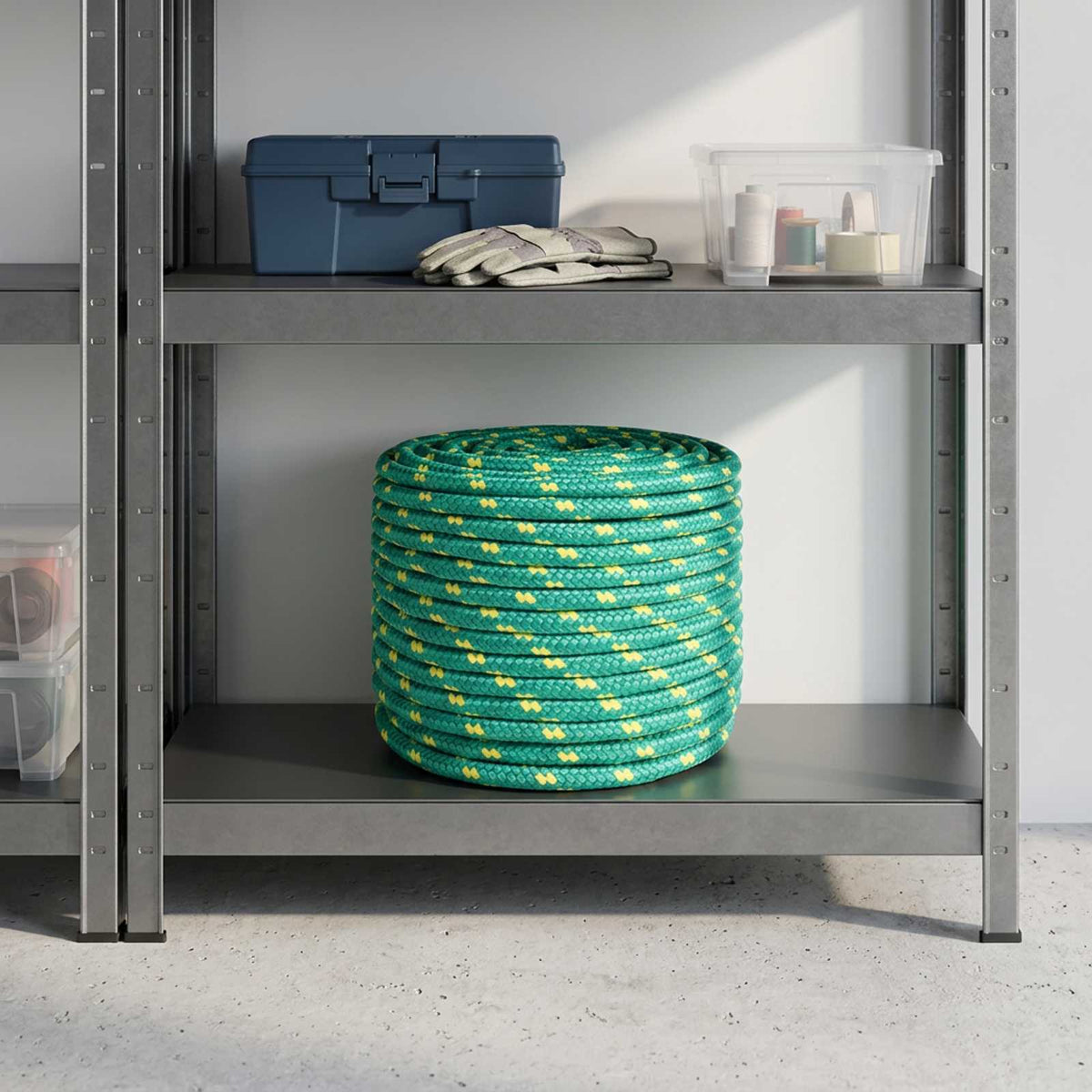 Multipurpose Utility Rope PP 240 kg Max Load Length 50 m Green 14 mm