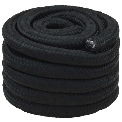 Multipurpose Utility Rope PP 27 kg Max Load Length 25 m Black 30 mm