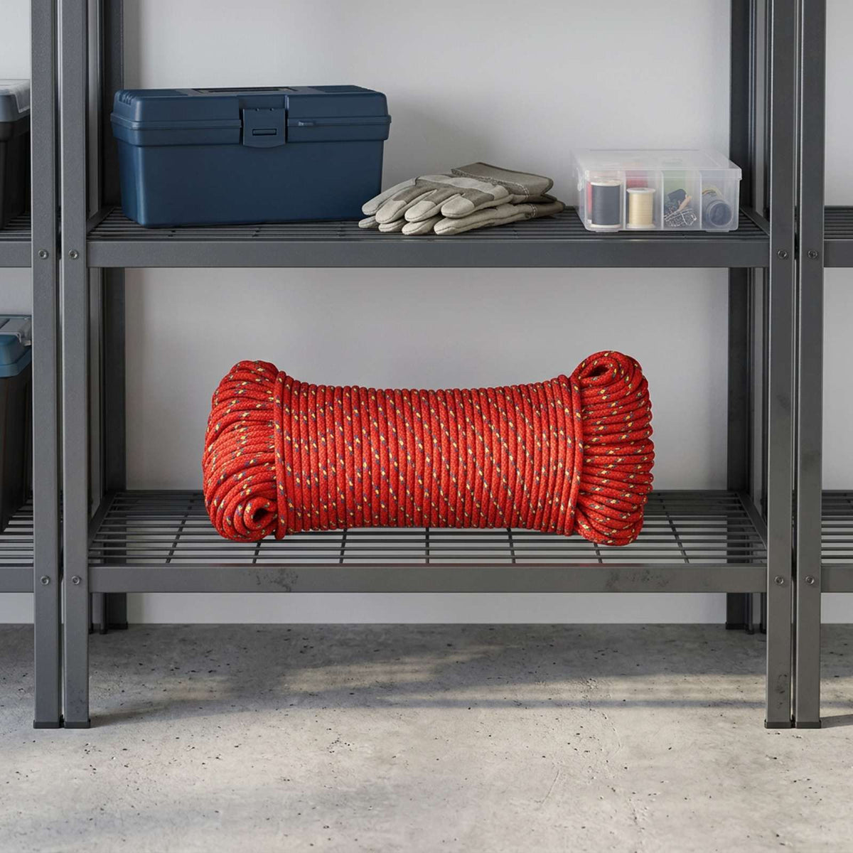 Multipurpose Utility Rope PP 150 kg Max Load Length 500 m 5 mm Red