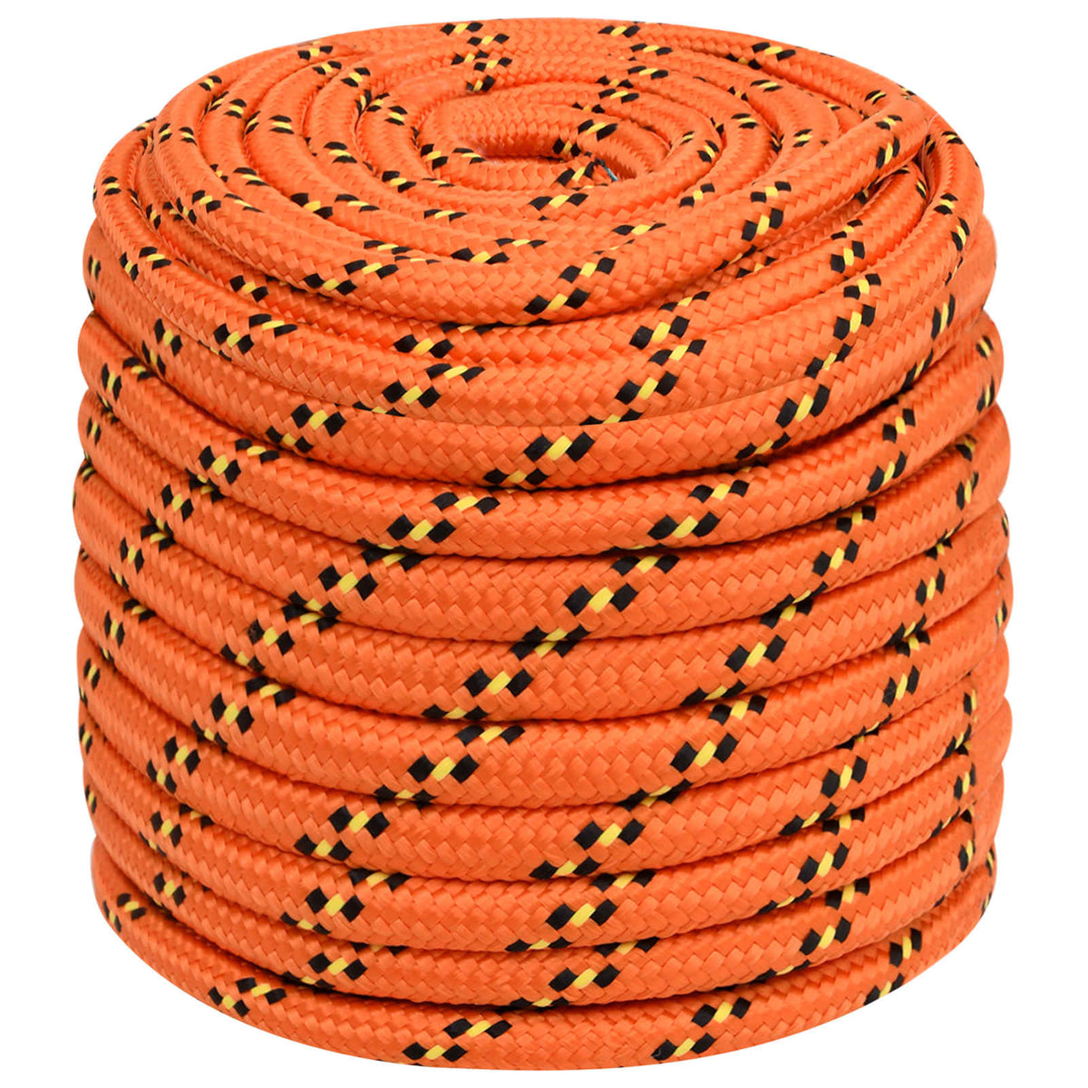 Multipurpose Utility Rope PP 27 kg Max Load Length 50 m Orange 16 mm