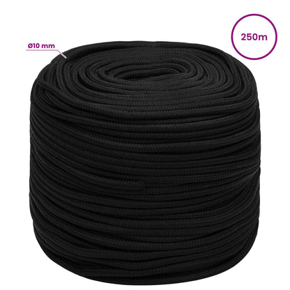 Multipurpose Utility Rope Polyester Black Length 250 m 10 mm