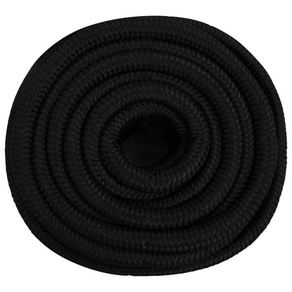 Multipurpose Utility Rope Polyester Black Length 25 m 20 mm