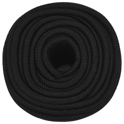 Multipurpose Utility Rope Polyester Black Length 50 m 14 mm