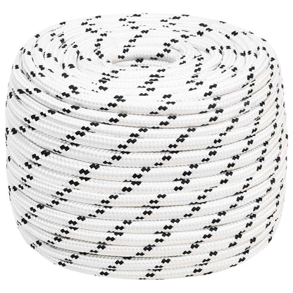 Multipurpose Utility Rope Polyester White Length 100 m 14 mm