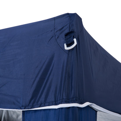 Outsunny 3 m x 3 m podstawa / 2,5 m x 2,5 m góra rozkładana altana z torbą transportową, namiot imprezowy z regulowaną wysokością i ukośnymi nogami, natychmiastowe schronienie na imprezy do ogrodu i na patio