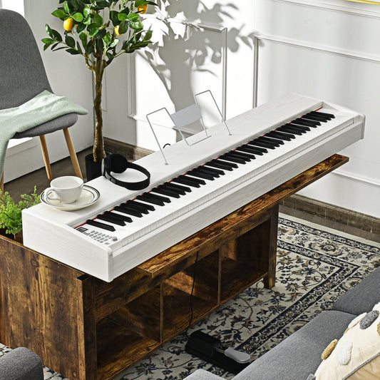 Full Size Weighted 88-Key Digital Piano for Beginner-White