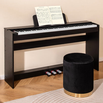 88-Key Hammer Action Weighted Keyboard Upright Digital Piano for Beginners-Black