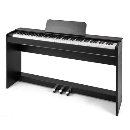 88-Key Hammer Action Weighted Keyboard Upright Digital Piano for Beginners-Black