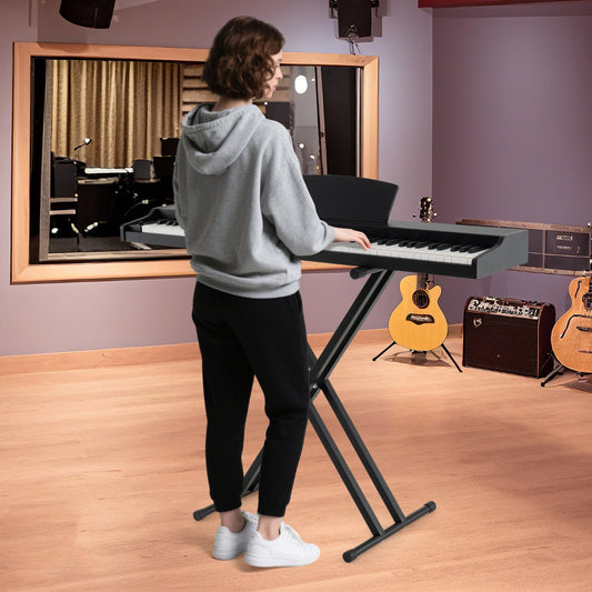 88-Key Keyboard Piano Set Full Size Semi-weighted Digital Piano-Black