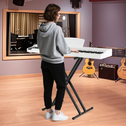 88-Key Keyboard Piano Set Full Size Semi-weighted Digital Piano-White