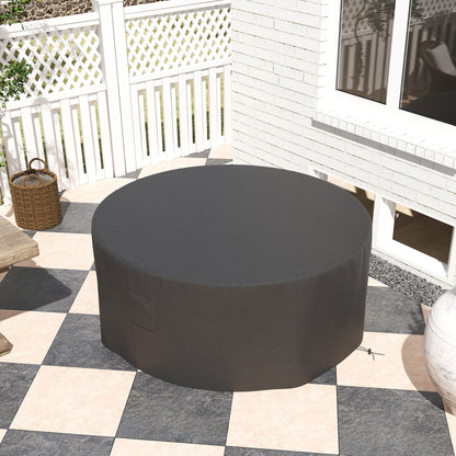 Zestaw mebli ogrodowych Outsunny Garden Patio Large Round Cover 600D Oxford Waterproof, √ê¬§193 x 80H cm, czarny
