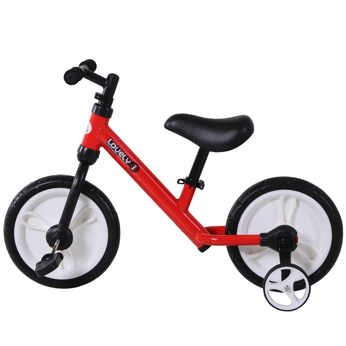 Toddlers Removable Stabiliser Balance Bike Red