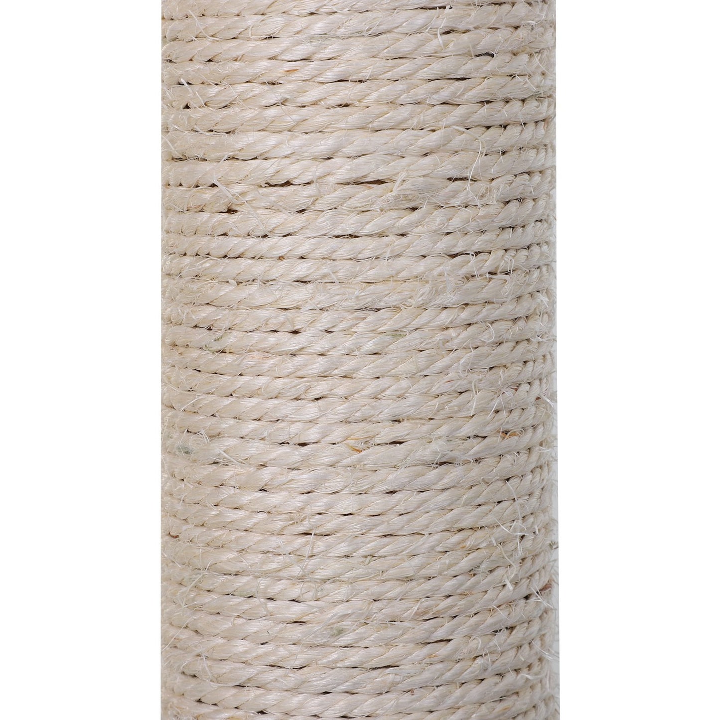 PawHut Cat Tree Cat Scratching Post 2-Tier Sisal Rope Scratching Post w/ Dangle Toy Beige