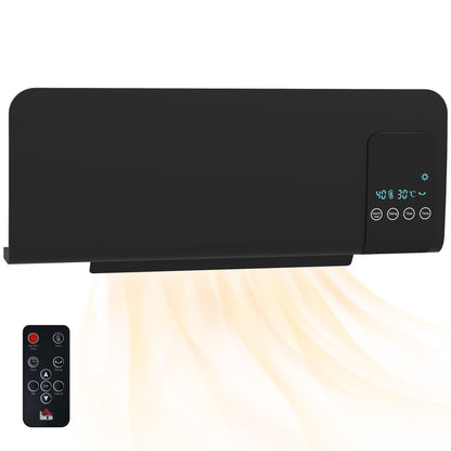 HOMCOM 2000W Wall Mounted Heater, 18-45√Ç¬∞C Temperature, Black